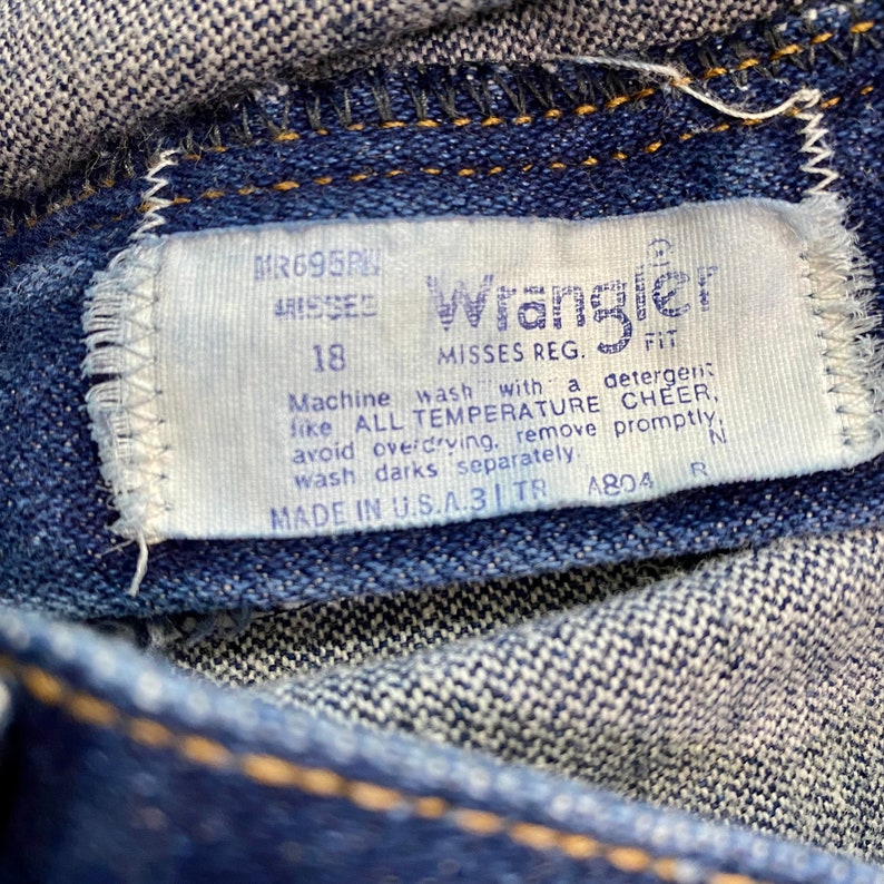Vintage 80-tals Wrangler-jeans – hög midja, bootcut, 89 cm midja bild 6