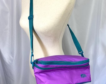 Vintage 90’s Igloo Backpack Cooler - Vintage Igloo Lunchbox - Purple Igloo - 90’s Lunchbox - Vintage Beach Bag - Teal Cooler