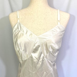 Vintage 80s Sears White Nylon Slip Size 40 Large Vintage Slip Vintage Lingerie 80s Slip Dress Sears Slip Large Slip image 4