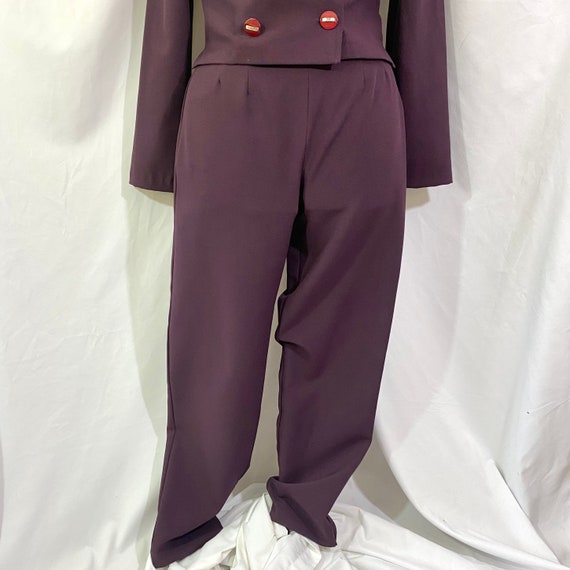 Vintage 90’s City Triangles Purple Pant Suit Size… - image 9