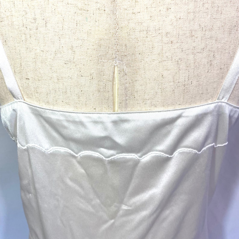 Vintage 80s Sears White Nylon Slip Size 40 Large Vintage Slip Vintage Lingerie 80s Slip Dress Sears Slip Large Slip image 7