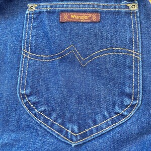 Vintage 80-tals Wrangler-jeans – hög midja, bootcut, 89 cm midja bild 7