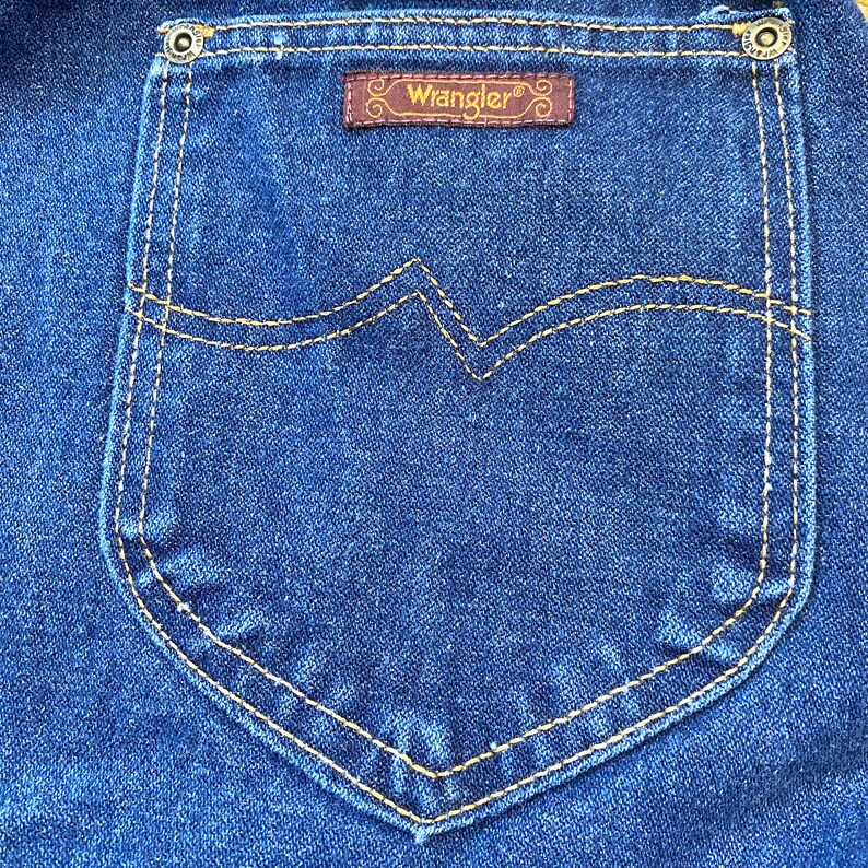 Vintage 80-tals Wrangler-jeans – hög midja, bootcut, 89 cm midja bild 7