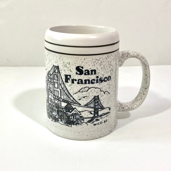 Vintage 1982 Mico San Francisco Coffee Mug - 80’s Mug - San Francisco Mug - Large Coffee Mug