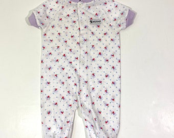 Baby Girl’s Vintage 80’s JogTogs Sleeper Newborn 3 Months - Vintage Baby Sleeper - 80’s Sleeper - Vintage JogTogs Romper - Newborn Sleeper