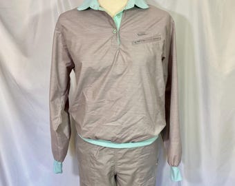 Chándal Nike vintage de los años 80 para mujer, talla mediana - Chaqueta Nike vintage - Pantalones Nike - Ropa deportiva vintage - Etiqueta azul Nike - Swoosh vintage