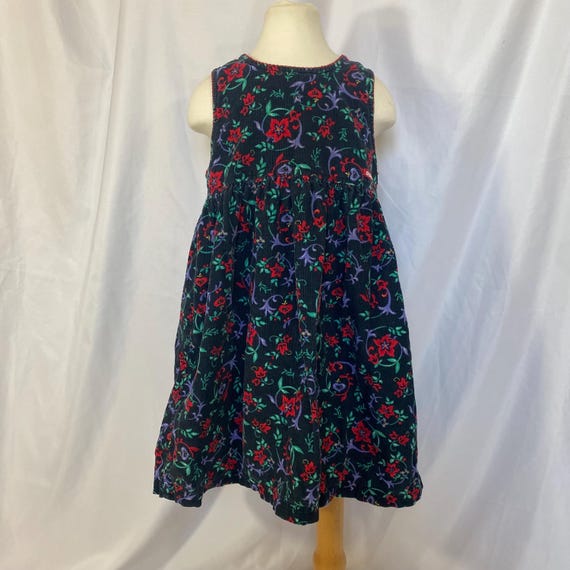 Vintage 90’s Oshkosh B’gosh Floral Corduroy Jumper Dress Size 6 - Vintage Oshkosh Jumper - Oshkosh B’gosh Corduroy Dress - 90’s Oshkosh