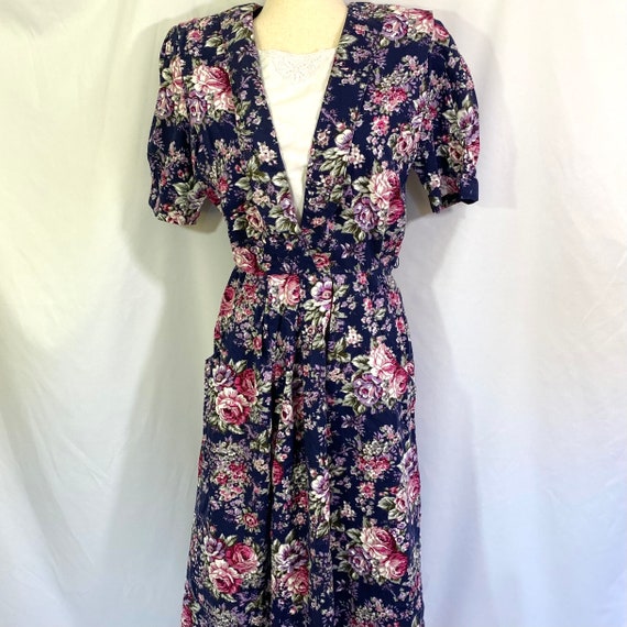 Women’s Vintage 90’s Miss Darby Floral Midi Dress… - image 2