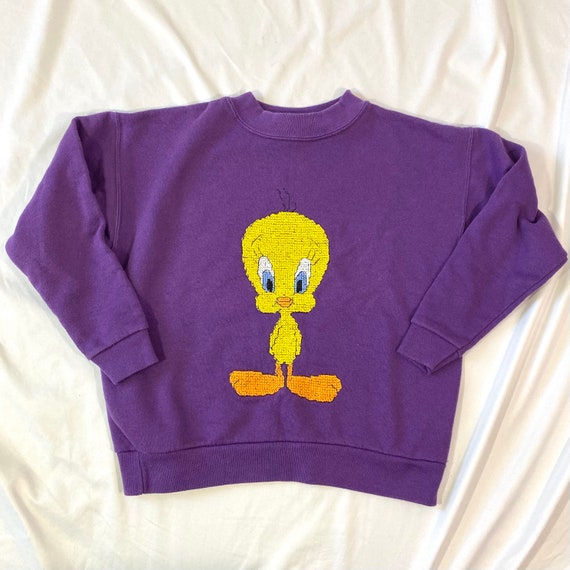 Vintage 90’s Jerzees Tweety Bird Sweatshirt Youth… - image 1