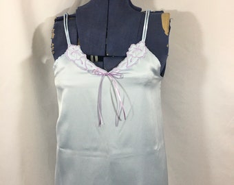 Vintage 80’s Cinema Etoile Long Blue Nightgown Small - Vintage Cinema Etoile Lingerie - 80’s Nightgown - Vintage Lingerie
