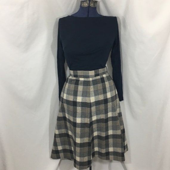 Women’s Vintage Plaid Midi Skirt Large - Vintage M
