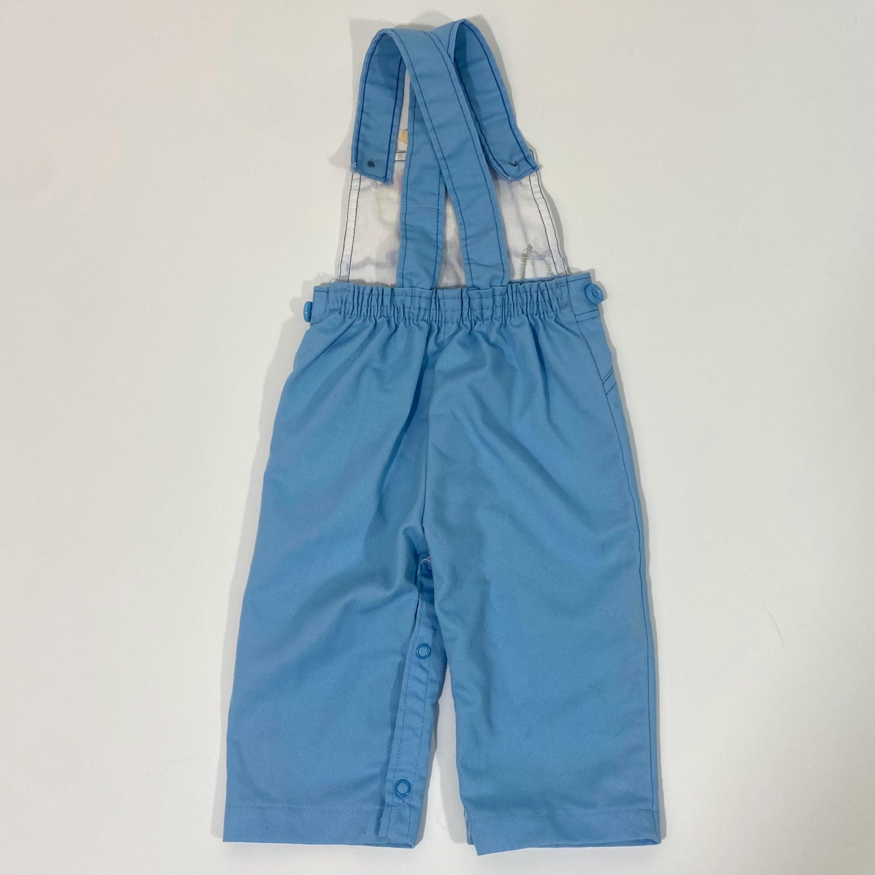 Vintage 80's Carter's Blue Overalls 12 Months - Vintage 12 Month