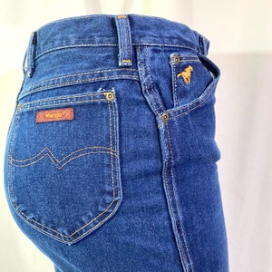 Vintage 80-tals Wrangler-jeans – hög midja, bootcut, 89 cm midja bild 4