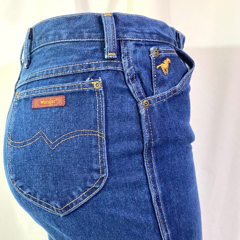 Vintage 80-tals Wrangler-jeans – hög midja, bootcut, 89 cm midja bild 4