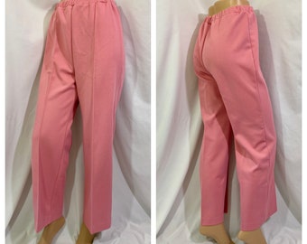 Vintage 70’s Pykettes Pink Wide Leg Pants Medium - Vintage Medium Pants - Vintage Wide Leg Pants