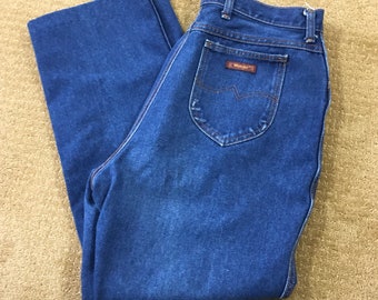 Women’s Vintage Wrangler No Fault Jeans Size 14 - Vintage 33 Inch Waist Jeans - Vintage Plus Size Denim - 70’s Wrangler Jeans - Boot Cut