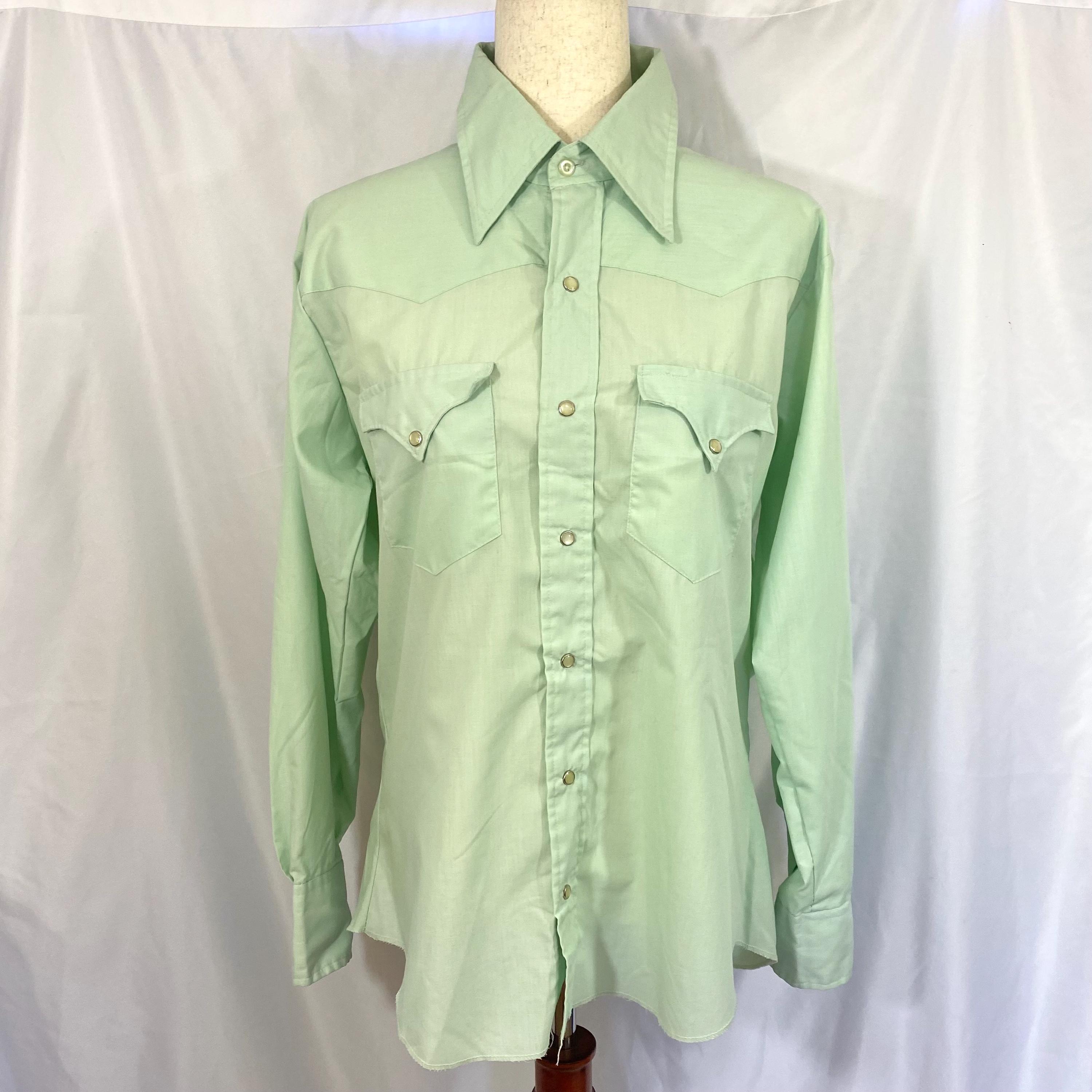 70s Mint Green Shirt - Etsy