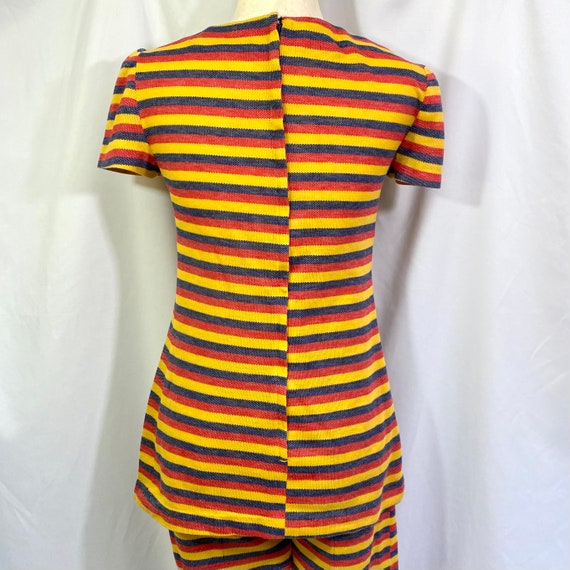 Vintage 70’s Striped Tunic & Bell Bottom Pants Ou… - image 4