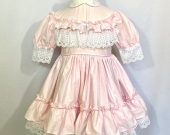 Vintage Martha’s Miniatures Bubbglegum Pink Party Dress Size 4 - Vintage Martha’s Miniatures Dress - Vintage Pageant Dress - Vintage 4T Dres