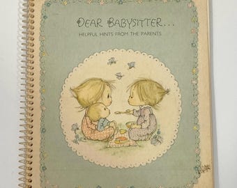 Vintage 70’s Hallmark Dear Babysitter Notebook - Vintage Babysitter Notebook - Vintage Hallmark Notebook - Babysitter Book