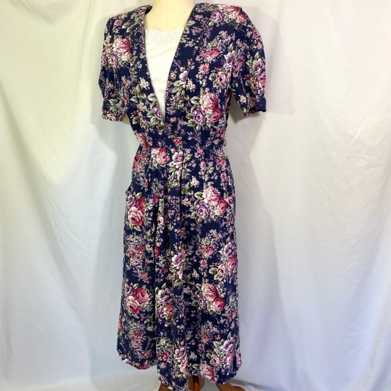 Women’s Vintage 90’s Miss Darby Floral Midi Dress… - image 1
