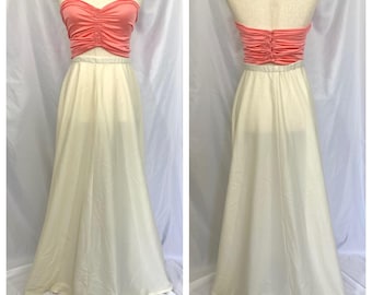 Women’s Vintage 70’s High Waisted Maxi Skirt Medium Large - Vintage Maxi Skirt - Large Skirt - 70’s Skirt