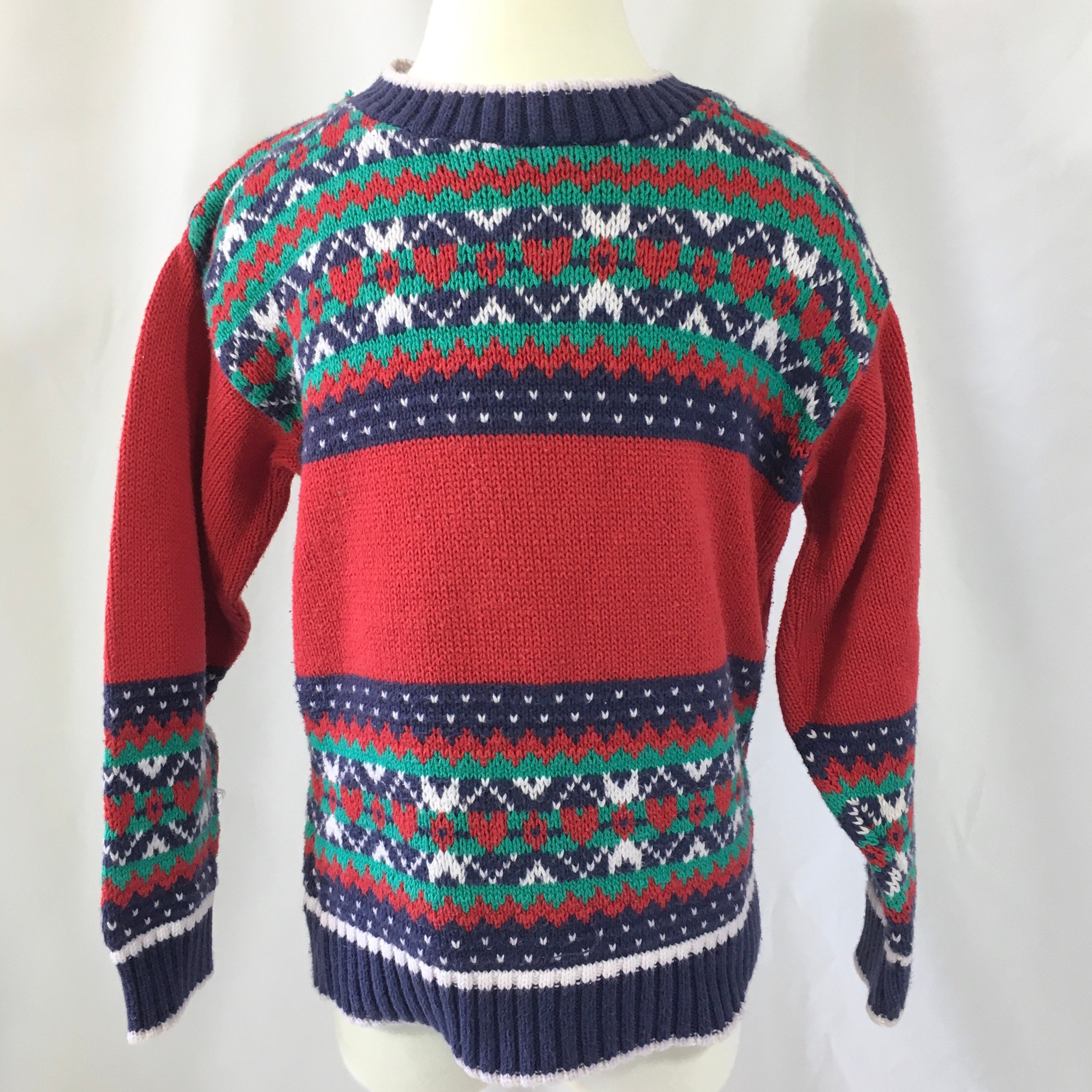 Little Girl’s Vintage 90’s Hartstrings Sweater Small 5 6 - Small Vintage Sweater - 90’s Sweater - Vintage Nordic Sweater