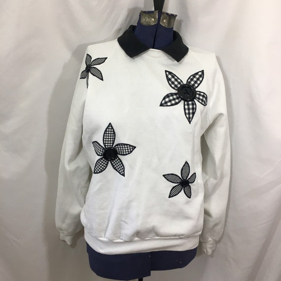 Women’s Vintage Collared Swearshirt - Vintage Large XL Sweatshirt - Vintage Jerzees Sweatshirt - 90’s Sweatshirt - Vintage Raglan