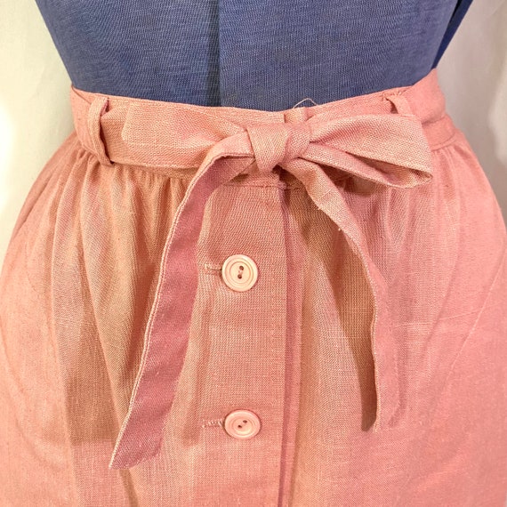 Women’s Vintage 80’s Pink Midi Skirt Size Small M… - image 6