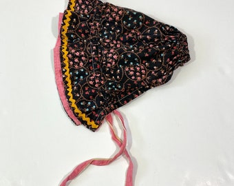Vintage Handgemachte Sunbonnet für Mädchen - Vintage Mütze - Prairie Bonnet - Florale Mütze - Pioniermütze - 60er Mütze