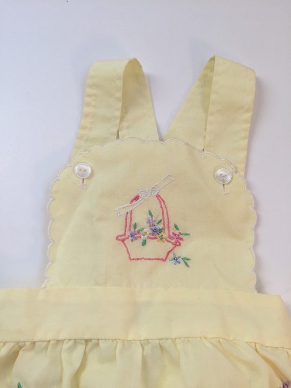 Baby Girl's Vintage Yellow Romper - 6 9 Months - … - image 3