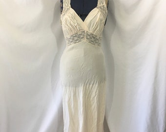 Vintage Radelle Lingerie Bias Cut Nightgown Small Medium - Vintage Lingerie - Boudoir Nightgown - 30’s Lingerie - 40’s Nightgown