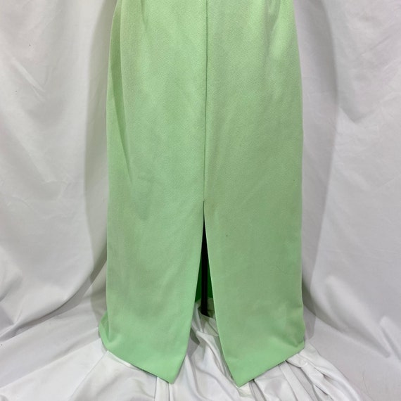 Vintage 70’s Green Sleeveless Maxi Dress Medium -… - image 6