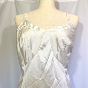 Vintage 80s Sears White Nylon Slip Size 40 Large Vintage Slip Vintage Lingerie 80s Slip Dress Sears Slip Large Slip image 2