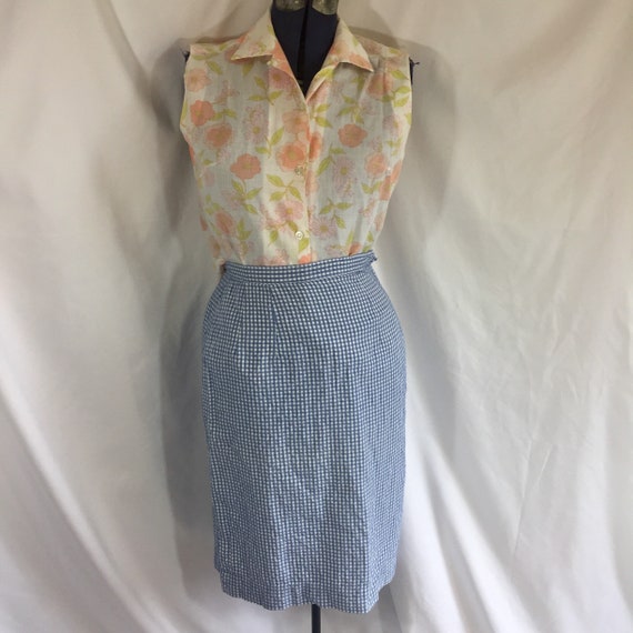 Gingham Girl Friday Skirt Suit - Small Skirt - Vi… - image 8