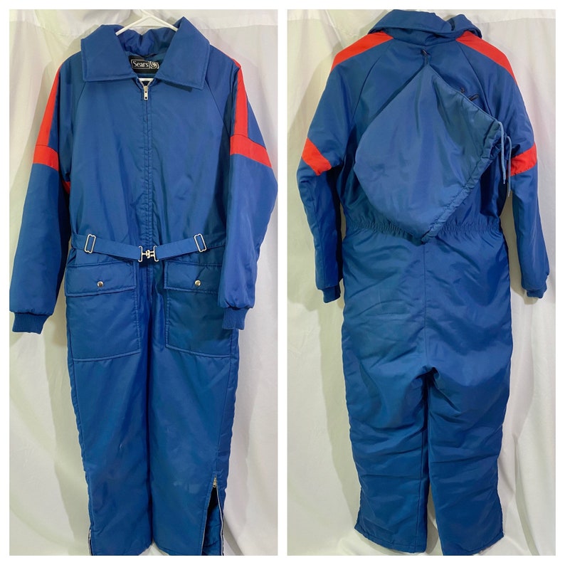 Mens Vintage Sears Snowmobile Suit Medium Vintage Medium Snow Suit Mens Snow Suit Insulated Coveralls image 1