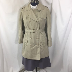 Women’s Vintage 80’s London Fog Trench Coat 12 Regular Medium Large - Vintage London Fog Coat - Large Trench Coat - Khaki Trench Coat
