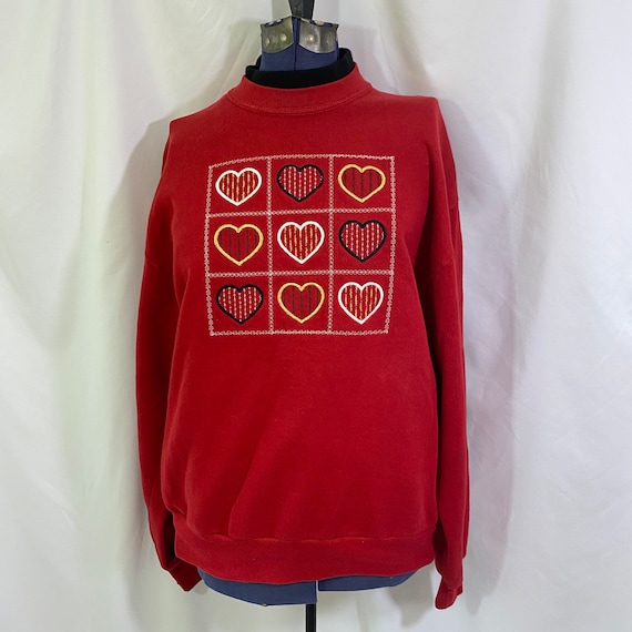 Vintage 90’s Northwoods Outfitters Heart Sweatshi… - image 1