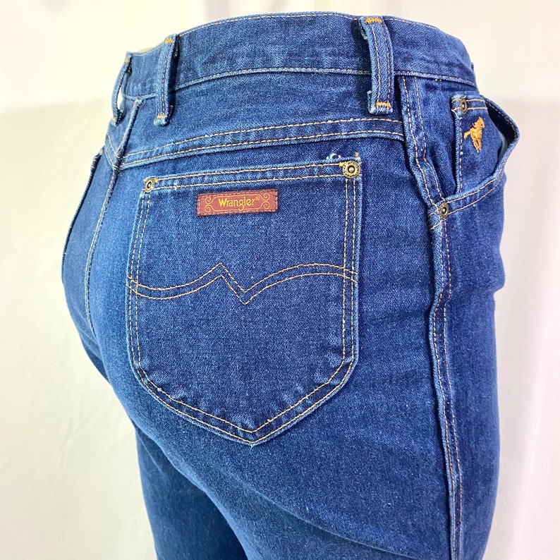 Vintage 80-tals Wrangler-jeans – hög midja, bootcut, 89 cm midja bild 3