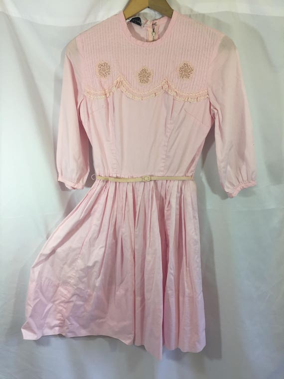Bouncy Bubblegum Pink Dress - Vintage Dress - Siz… - image 1