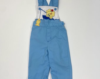 Vintage 80’s Carter’s Blue Overalls 12 Months - Vintage 12 Month Overalls - Vintage Carter’s Overalls - Vintage Elephant Overalls