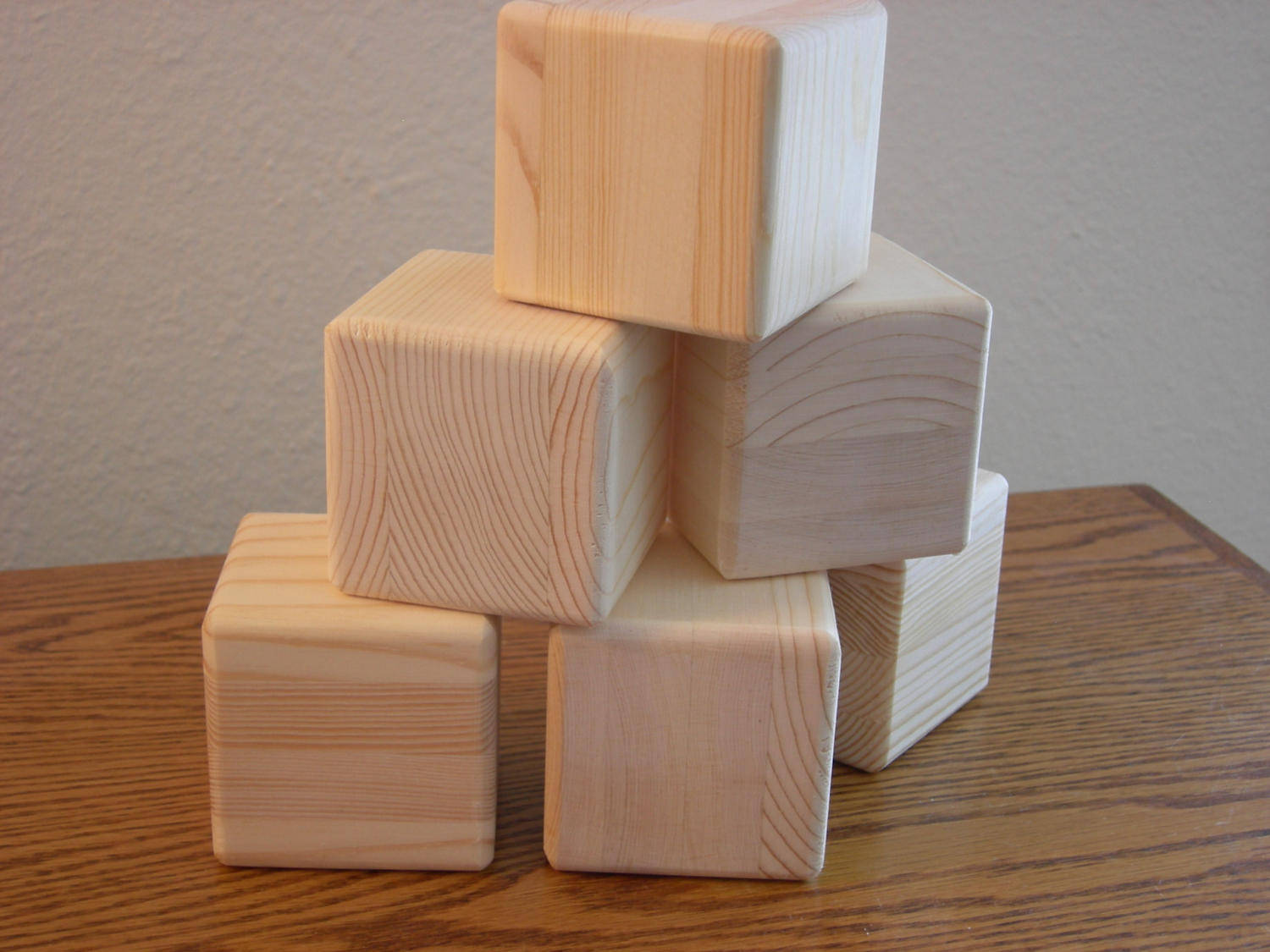 6 Unfinished Wood Cubes for Your Craft Project Handmade Blocks Etsy