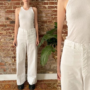 40s US NAVY Sailor Pants White 巻きパンツ 40s US Navy White Sailors Pants: Ballyhoovintage.com