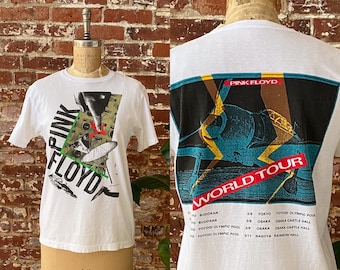 Rare Vintage 1987 Pink Floyd  Momentary Lapse Of Reason Japanese World Tour Tee - Single Stitch - S/M 19" x 25"