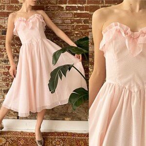 Pink strapless cheap short dress