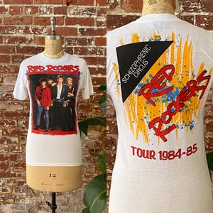 Vintage 1984-1985 Red Rockers Schizophrenic Circus Tour T-Shirt - 80s Red Rockers Tee - Single Stitch 50/50 Made in USA - XS Mens