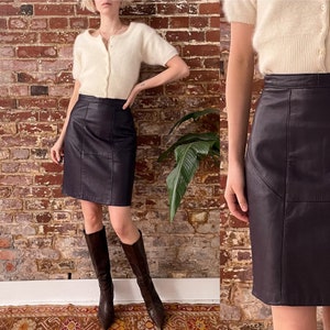 Fitted Leather Skirt Etsy Canada