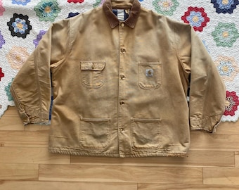 Vintage 1980s Carhartt Blanket Lined Chore Jacket / Workwear