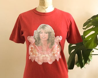 Vintage & Original Farrah Fawcett Majors Charlie's Angels Jill T-Shirt Transfer