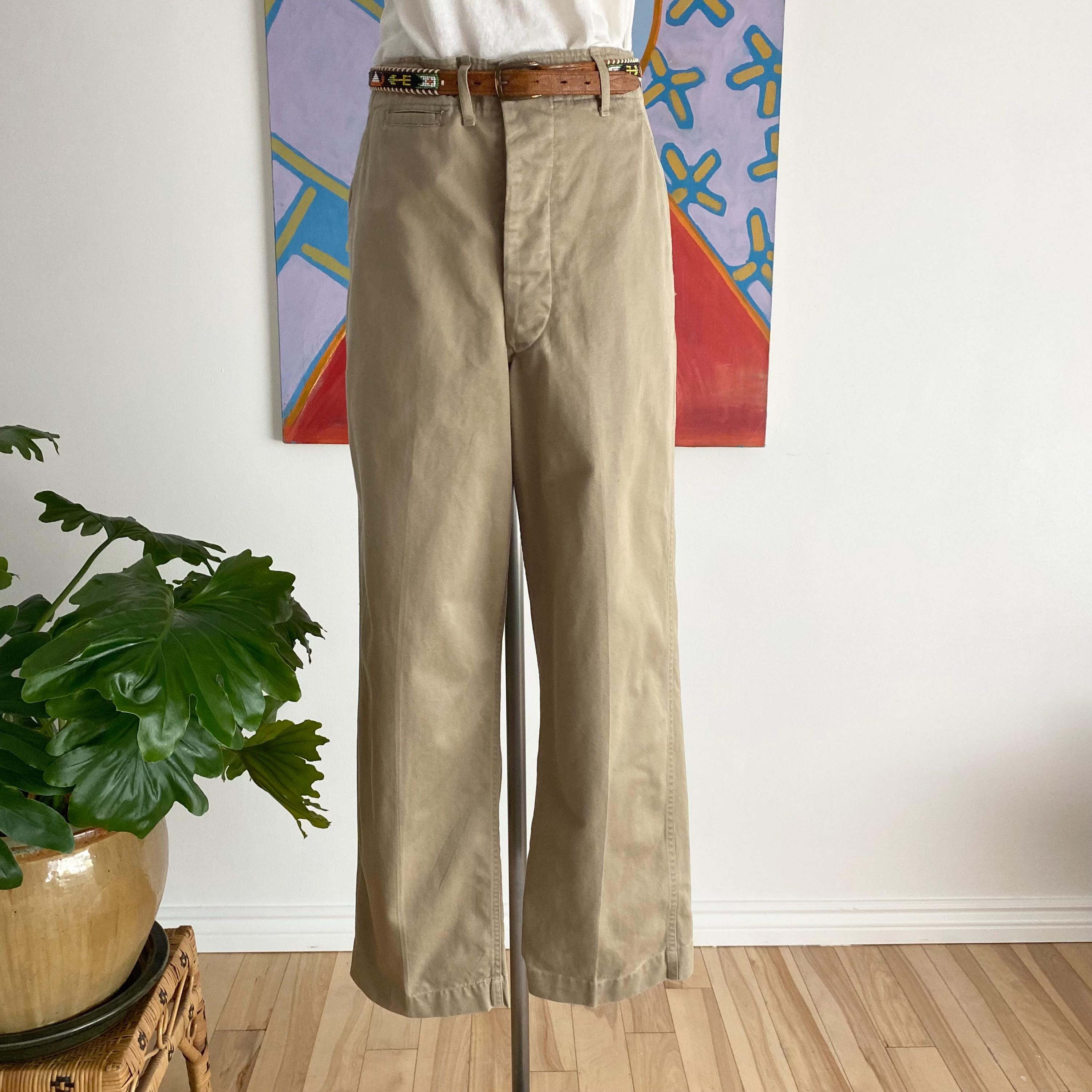 パンツ 50s Vintage 2tuck Wide Brown Trousers il_1080xN.6282246253_6fz3.jpg